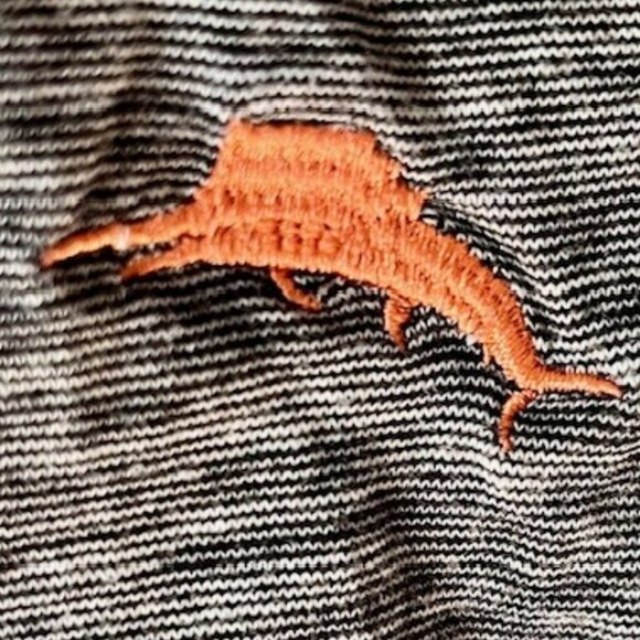 Tommy Bahama Henley L/S Tee - Micro Stripe - Black/White - M - Picture 6 of 10